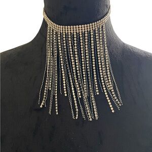 Elegant Silver Beaded Choker Necklace